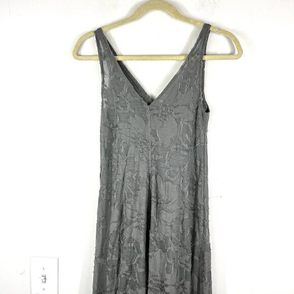 Calypso St. Barth Gray Jacquard Floral V-neck A-line High-low Dress Size XS - Picture 6 of 10